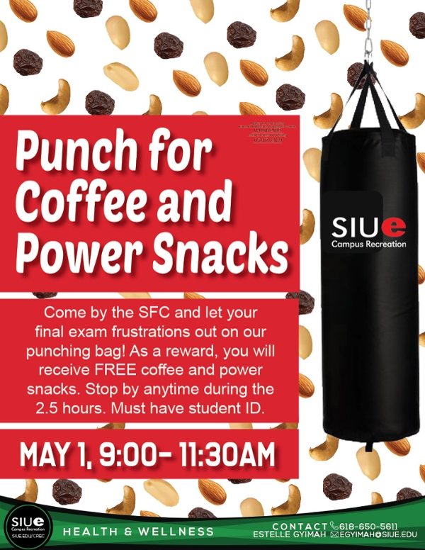 Punch for Coffee and Power Snacks! May 1st!